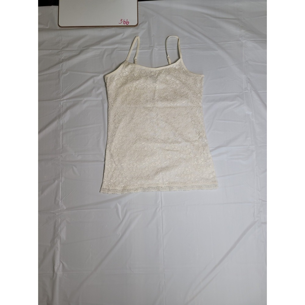 Womens GLO Ivory camisole/tank top, spaghetti strap, size Medium (M)